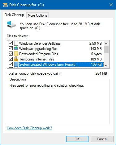 Disk Cleanup Pc Erreur Fix