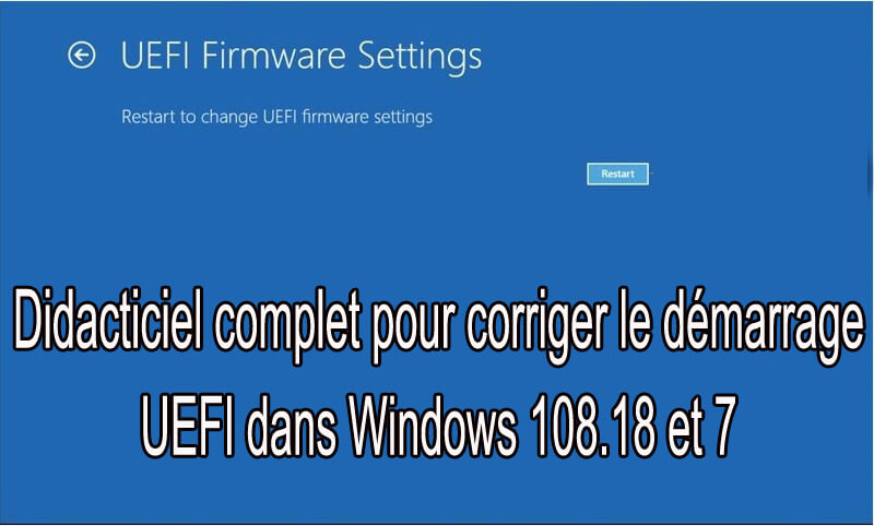 supprimer UEFI Boot dans Windows 10