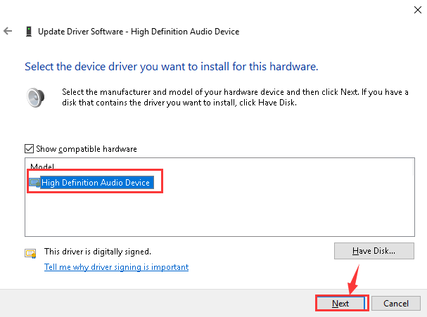 realtek audio haute définition ne fonctionne pas de Windows 10