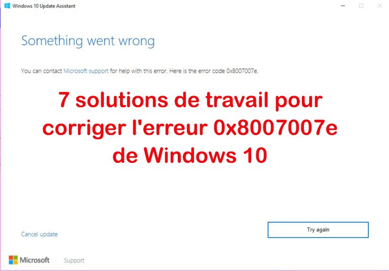 Windows 10 0x8007007e