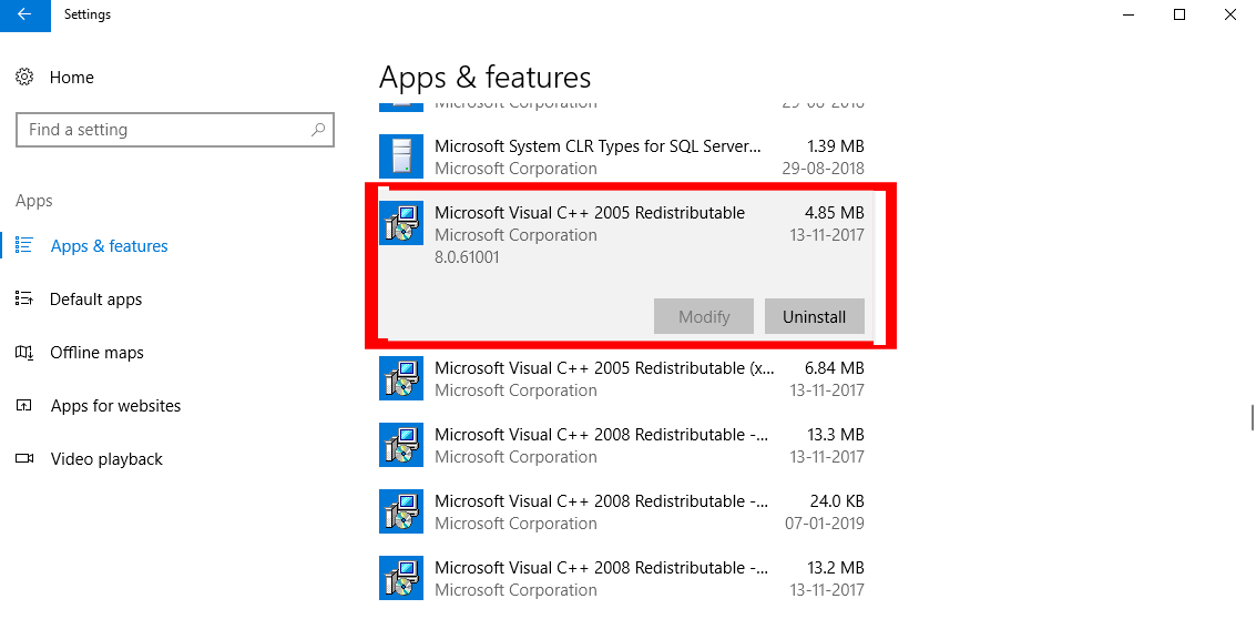 package redistribuable Microsoft Visual C ++