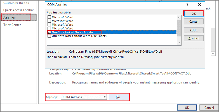 Erreurs MS Word