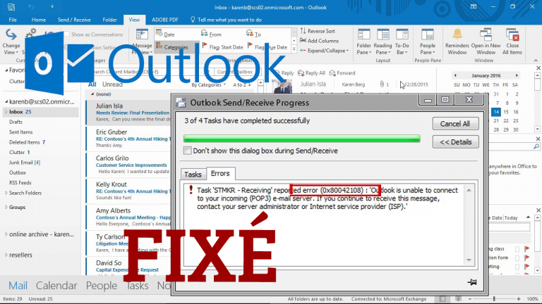 Des Mises à Jour Sont Requises Pour Pouvoir Démarrer Outlook
