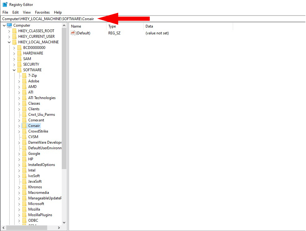 corsair utility engine erreur