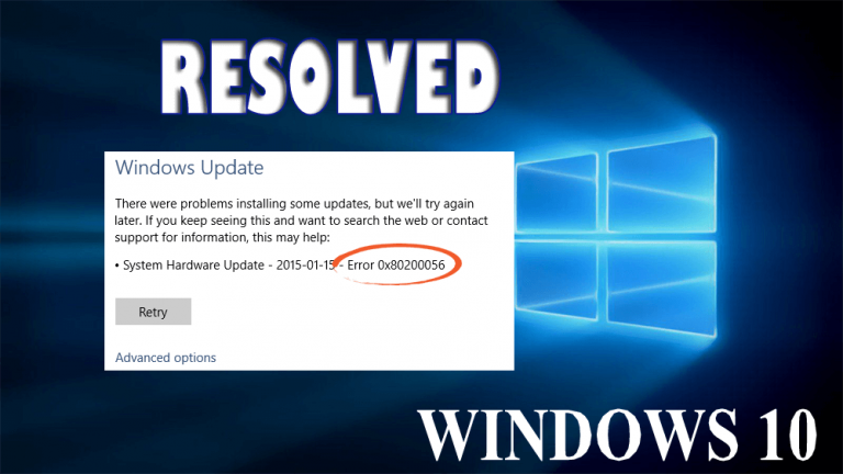  réparer le code d'erreur de mise à niveau de Windows 10 0x80200056