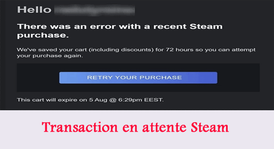 Transaction en attente Steam