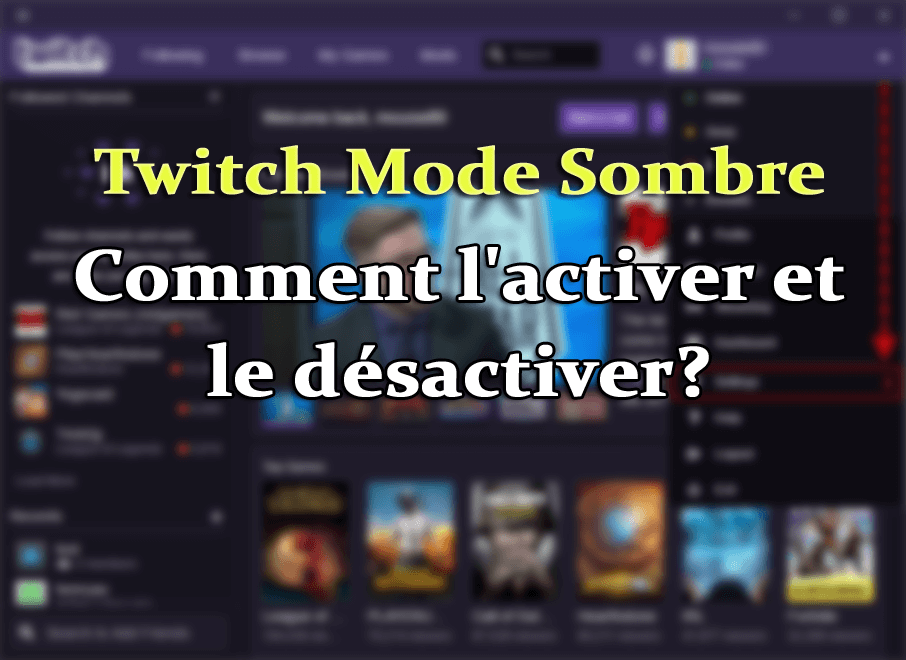 Mode sombre Twitch