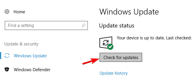 Mise à jour Windows> vérifier les mises à jour