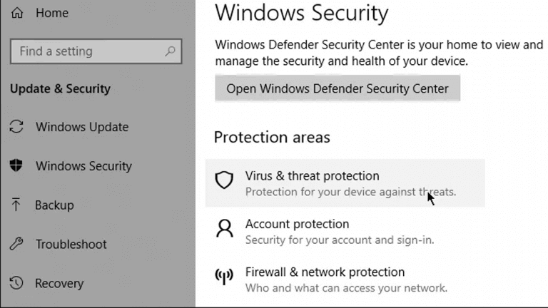 Sécurité Windows 