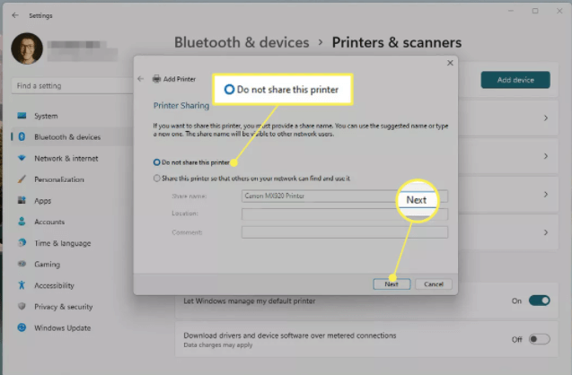 Comment ajouter une imprimante sous Windows 11