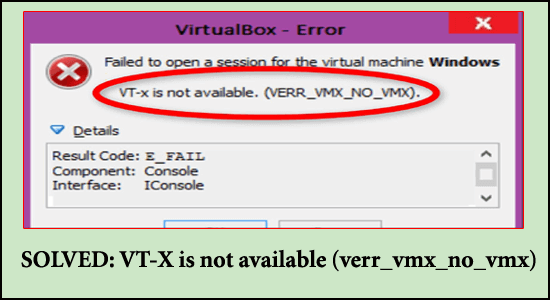 VT-X n'est pas disponible