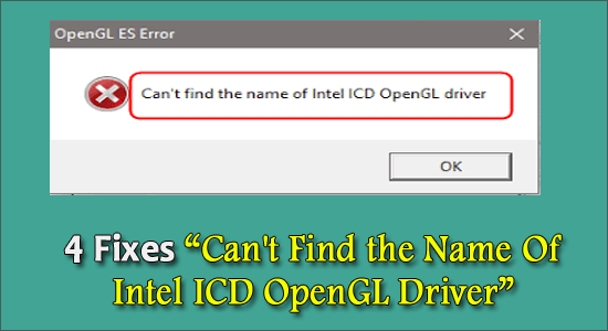 Impossible de trouver le nom du pilote Intel ICD OpenGL