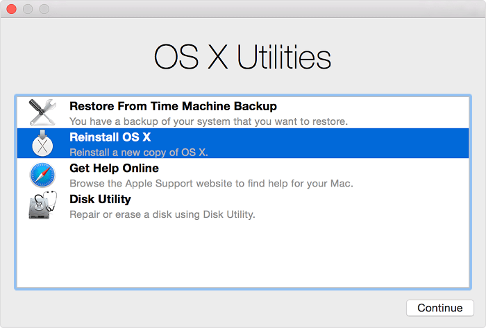 correction de l'erreur 102 sur Mac OS