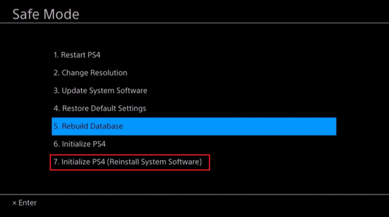 Initialiser la PS4 (Réinstaller le logiciel système)