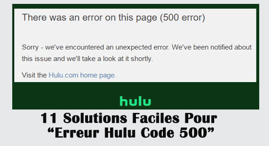 code d'erreur Hulu 500