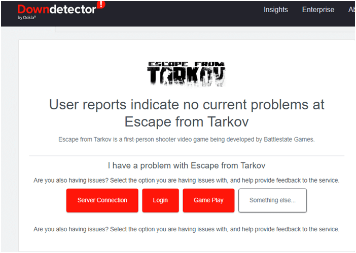 Erreur de perte de connexion au serveur Tarkov