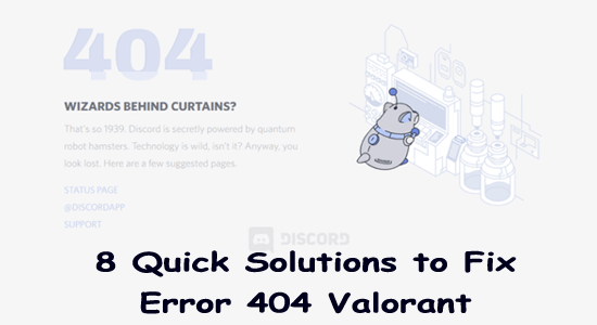 erreur 404 Valorant