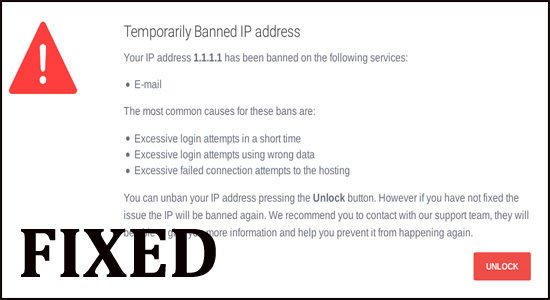 Votre adresse IP a été temporairement bloquée