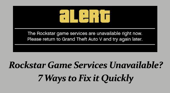 Les services de jeu Rockstar ne sont pas disponibles