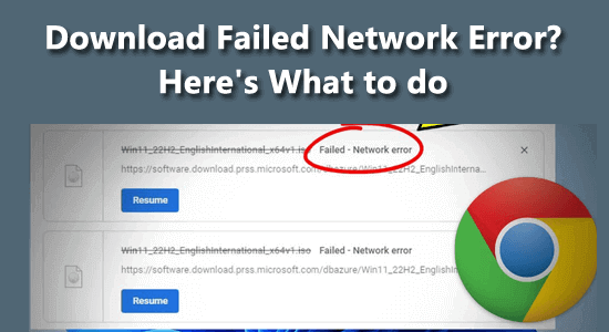 erreur de réseau ayant échoué au téléchargement